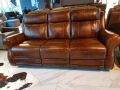 Диван реклайнер кожаный трехместный Фишер интернет магазин