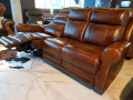 Диван реклайнер кожаный трехместный Фишер каталог с ценами